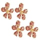 thumbnail image 4 of 2 pares de pendientes colgantes de metal con forma de flor de aleación de diamantes, joyería creativa, accesorios para mujer, 4 of 11
