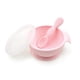 thumbnail image 1 of Set mi primer plato + cuchara de silicona rosa, 1 of 3
