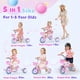 thumbnail image 2 of Bicicleta para niños pequeños Kkdi 5 en 1 triciclo y bicicleta de equilibrio rosa, 2 of 8