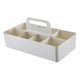 thumbnail image 3 of Canasto Organizadora De Almacenamiento Para Ducha Con Asa Para Acondicionador De Baño, Guardería, 8 Ranuras, Color Blanco, 3 of 3