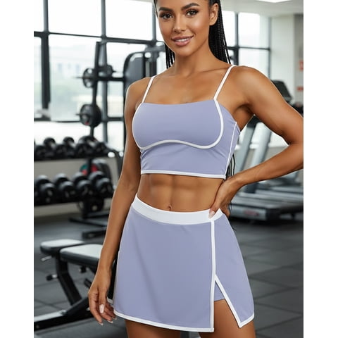 Flix Spa - Conjunto Deportivo Mujer Top Y Falda Short Premium