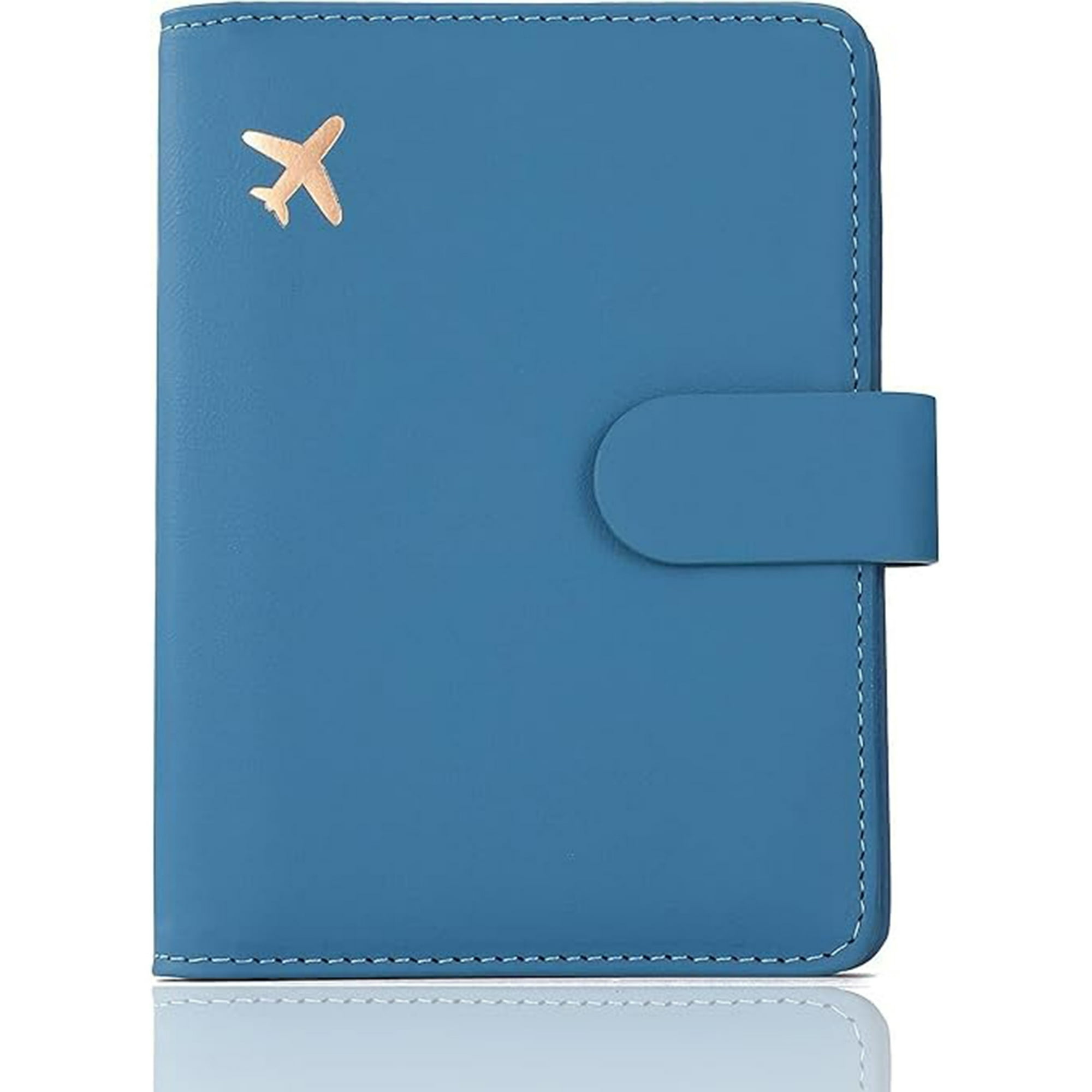 Veat00l - Porta De Pasaporte, Funda Para Pasaporte Con Bloqueo Rfid, Cierre De Banda Elástica, Caja De Pasaporte Para Mujeres Y Hombres, Caja De Pasaporte,caja De Tarjeta De Visita Bolsa