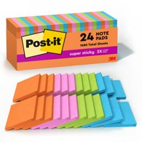 Notas Adhesivas Post-It Super Sticky, 3 X 3 En 24 Blocs, Energy Boost
