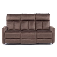 Vys Spa - Sofa Reclinable 3 Cuerpos Brown Monaco Con Posavasos