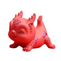 Magideal - Figura De Dragón De Año Nuevo Chino, Escultura De Dragón, Soporte Para Teléfono Móvil, Animal Lindo, Decoración Del Festival De Primavera Para Decorac Rosa