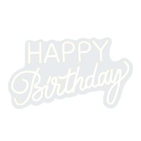 Magideal - Letrero De Luz Led Con Letras, Lámpara De Noche Regulable Para Sala De Blanco Cálido Feliz