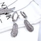 thumbnail image 3 of Conjunto Plumas Collar Y Aros Circonitas, Regalo, Fiesta, 3 of 10