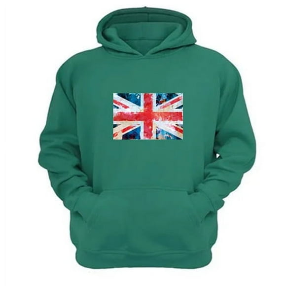 Polerón Canguro Reino Unido Verde Aguamarina Talla Xs Unisex