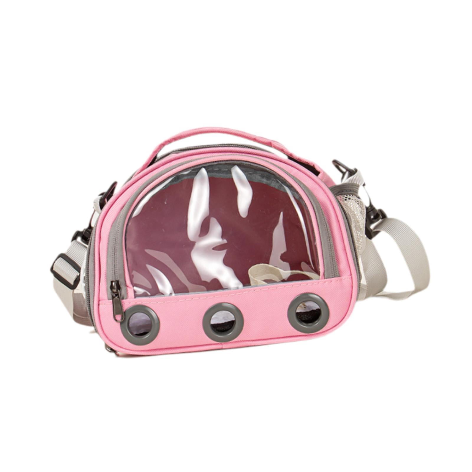 Bolsa De Transporte Para Hámster, Ardilla, Ventana Grande Transparente, Bolsa De Transporte Para Cobayas, S, Rosa