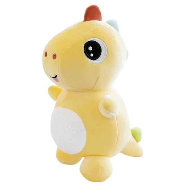 Encantador juguete de peluche suave cómodo animal simulación muñeca dinosaurio relleno juguetes para sala de estar fiesta guardería decoración niños r amarillo