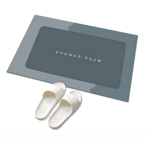 Belida - Alfombra Tapete Absorbente Para Baño Antideslizante Hogar Color Gris Rectangular