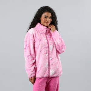 Poleron Coralfleece Con Cuello Alto Flores Mujer 33736-13