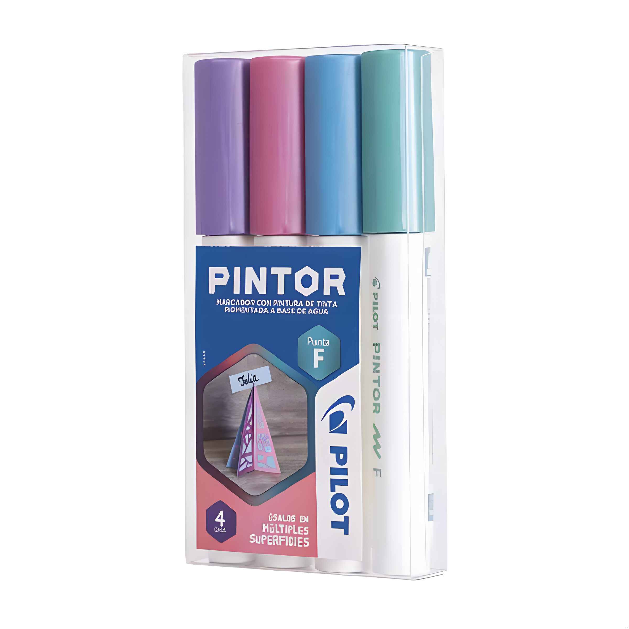Pilot - Set Marcador Pintor Fino 4Un Rosado Metalizado, Violeta Metalizado, Azul
