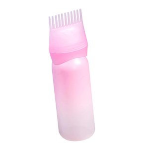 Ioensy - Botella Aplicadora Con Forma De Peine Para Raíces, Para Teñir El Cabello, Para Peluquería, Hogar, Color Rosa