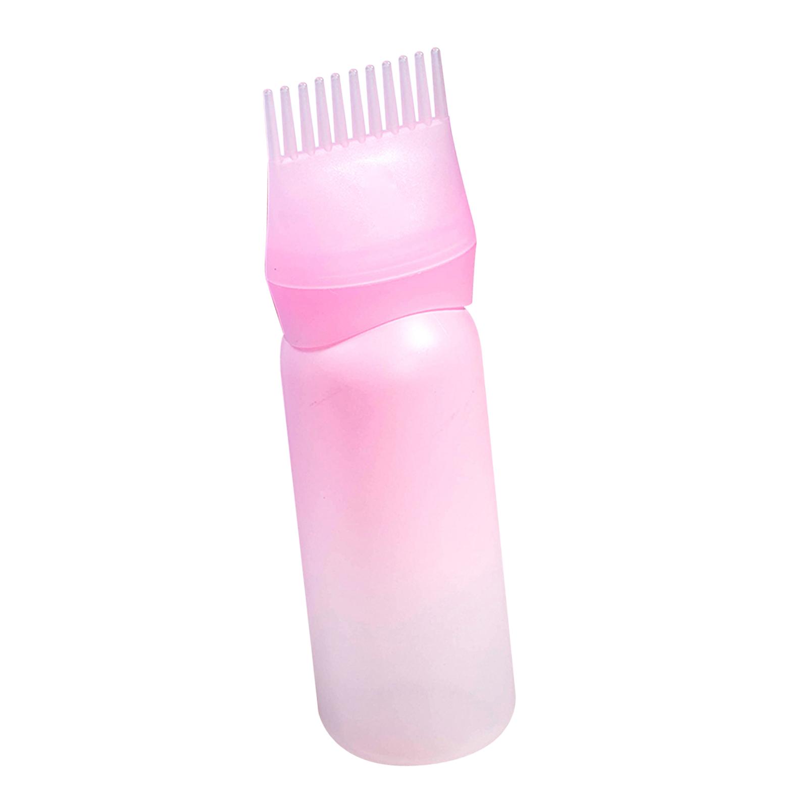 Ioensy - Botella Aplicadora Con Forma De Peine Para Raíces, Para Teñir El Cabello, Para Peluquería, Hogar, Color Rosa