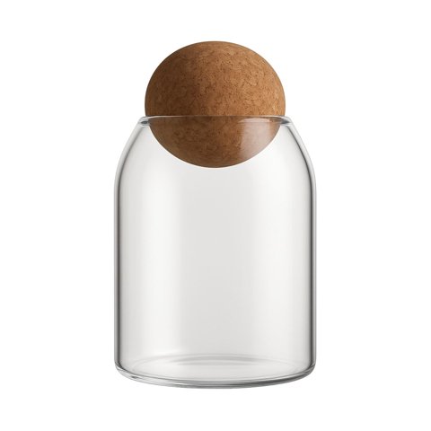 Disparo - Botella Frasco Contenedor 880Ml Vidrio 15Cm Con Tapa Corcho