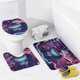 thumbnail image 4 of Hotel Hazbin-theme 4-Piece Shower Curtain Set with Rugs, Waterproof Bathroom Decor Set Includes Bath Mat, U-Shaped Rug, Toilet Lid Cover and Curtain with Hooks, 4 of 6