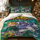 thumbnail image 1 of 3pcs D-A Code World Two Rolls Printed Bedding Set Duvet Cover + Double Pillowcases, 1 of 1