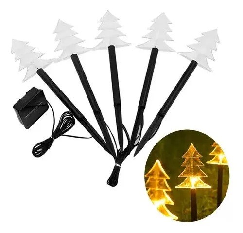 Click Ventas - Luces Solares Exterior Estaca Navidad X5 Arboles Led