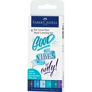 Faber Castell - Marcador Lettering Tonos Azules Faber-Castell X6 Uds.