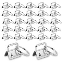 Xusx111 - 100 Paquete Llave Fob Hardware 25Mm A Granel, Plata Tono Llave Fob Pulsera Con Llavero Para Pulsera Llavero, Llave Cordón, Llavero Haciendo Suministros De Hardware