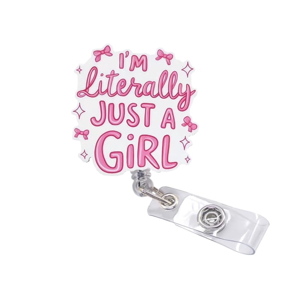 Porta credencial Vozekrod 60 cm 'Just a Girl' retráctil