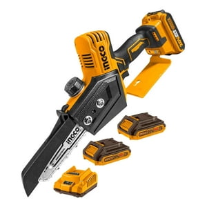Mini Sierra Inalámbrica Ingco 6"" 2Baterias 20V Motor Brushless