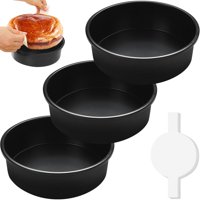 Juego De Moldes Para Tartas Bakerchef, 20 Cm, Redondos, Antiadherentes, Acero Al Carbono, X3