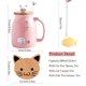 thumbnail image 5 of Taza de té BignoseDeer Kawaii con bonito gato, de cerámica, 380 ml, con infusor, 5 of 8