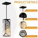 thumbnail image 4 of Luces colgantes Esfos Black Crystal Kitchen Island, paquete de 3, 4 of 9