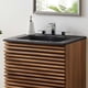 thumbnail image 1 of Lavabo de baño Modway Cayman Modern, 24 pulgadas, cerámica negra, 1 of 5