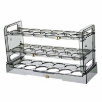 Magideal - Caja De Almacenamiento De Huevos De 3 Capas, Soporte Apilable Para Huevos Con Dispensador De Asas, Organizador De Gran Capacidad Para Nevera, Encimera Verde