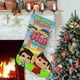 thumbnail image 1 of Omar y Hana Fondo Tema: Calcetines de Navidad, fino lino blanco para colgar en escaleras y chimenea, decoración navideña para el hogar, regalo de Navidad. 45cm × 32cm, 1 of 5