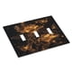 thumbnail image 3 of Placa decorativa para interruptor Oilbiexn de 3 módulos, negro con dorado y rosa, 3 of 8