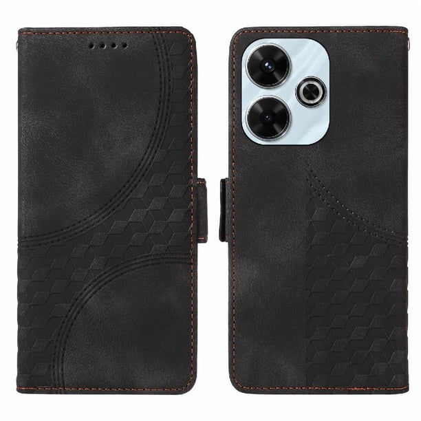 Carcasa FOXDOCK Xiaomi Poco M6 4G de cuero PU, diseño acolchado clásico, protección contra caídas y rayones