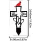 thumbnail image 2 of Placa metal cementerio recuerdo 40x20 cm decoración tumba te extraño corazón simpatía exterior tributo jardín, 2 of 8