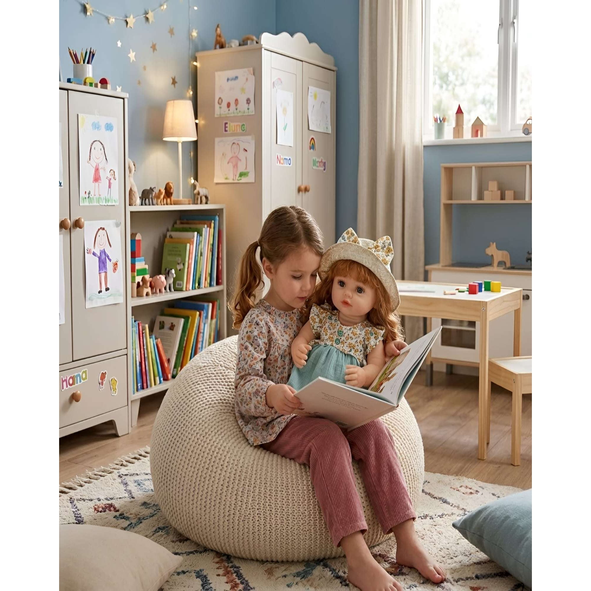 Myl Todo Hogar - Muñeca De Juguete Realista Reborn Con Pelo Largo Y Accesorios 50cm