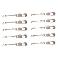 Magideal - 100 Uds. Anillos De Pesca De Aleación De Níquel Sólidos Para Agua De Salada, Agua Dulce, Jigging, Anzuelos De Asistencia Para Pesca, Aparejos De