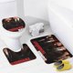 thumbnail image 4 of Mentes criminales-theme 4-Piece Shower Curtain Set with Rugs, Waterproof Bathroom Decor Set Includes Bath Mat, U-Shaped Rug, Toilet Lid Cover and Curtain with Hooks, 4 of 6