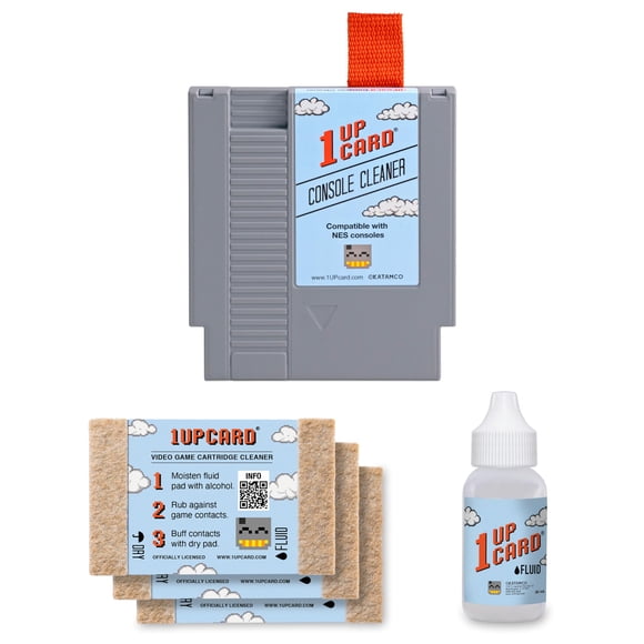 Kit de limpieza 1UPcard para consola y cartuchos compatibles con NES