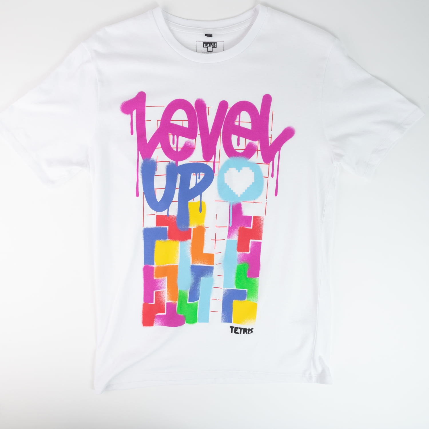 Polera Hombre You Tetris Level Blanco