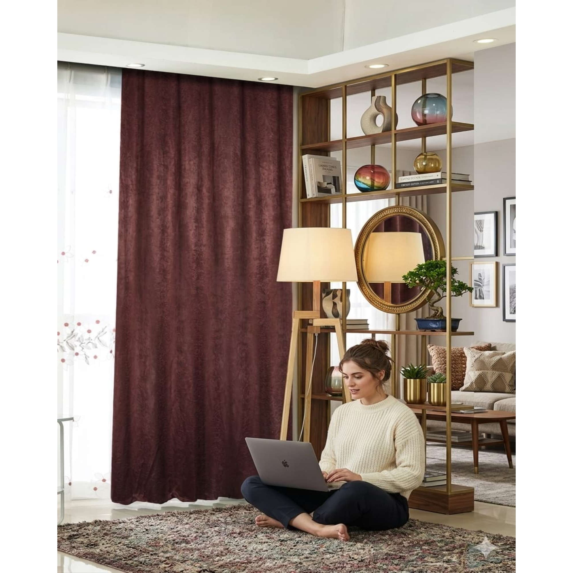 Mylhogar - Juego De Cortinas Velvet Aterciopelada 2 Paños 140x230 Cm