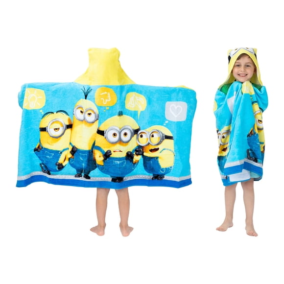 Toalla con capucha Despicable Me Minions Franco Kids 60 x 120 cm