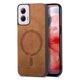 thumbnail image 1 of Magnetic Slim Case for Motorola Moto G Play 2024 5G with Camera Guard & Anti-Scratch Back Brown, 1 of 6
