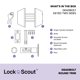 thumbnail image 3 of Deadbolt Lock Scout con borde redondo, llave en 2 lados, níquel satinado, 3 of 7