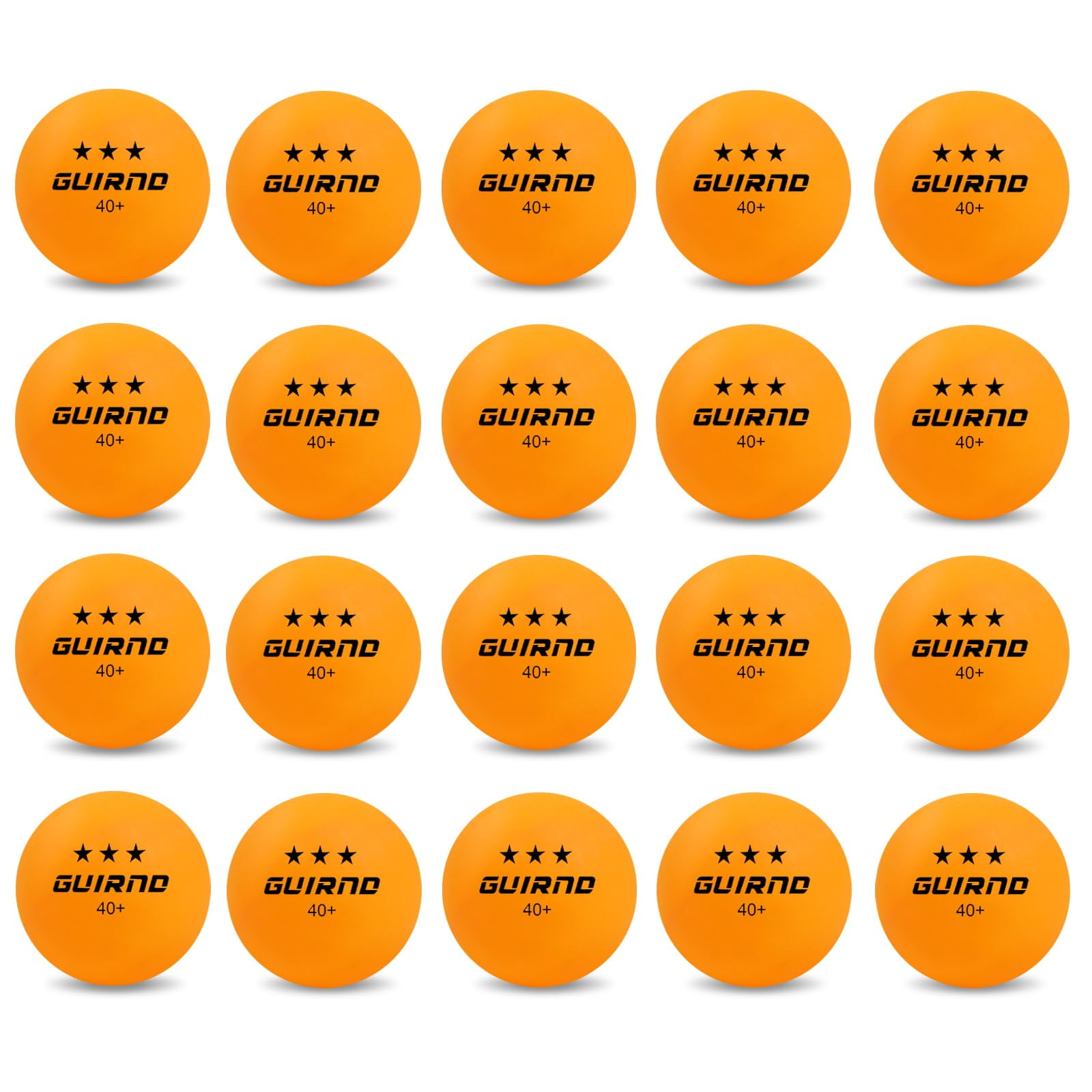 Pelotas De Ping Pong Guirnd 3 Star 40+, Paquete De 20 Unidades, Abs, Tenis De Mesa