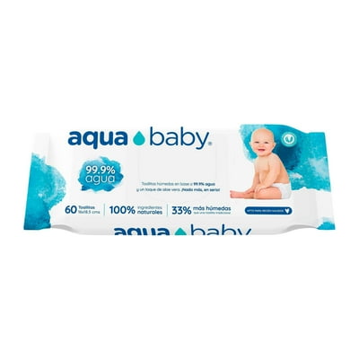 Toallitas Húmedas 99% Agua, Baby Wipes 60 Un Aqua Baby