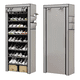 thumbnail image 1 of Zapatero Vertical Armario Estante Organizador Belug  10 Niveles Color Gris, 1 of 5