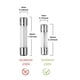 thumbnail image 2 of Fusible De Tubo De Vidrio De Retardo T10al250v 10a 250v 5x20 Mm (10 Piezas), 2 of 3