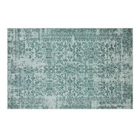 Decoghar - Alfombra Sintetica Deco Jacquard C/Antideslizante Turquesa Diseño Vintage 1,8X2,7 Mts